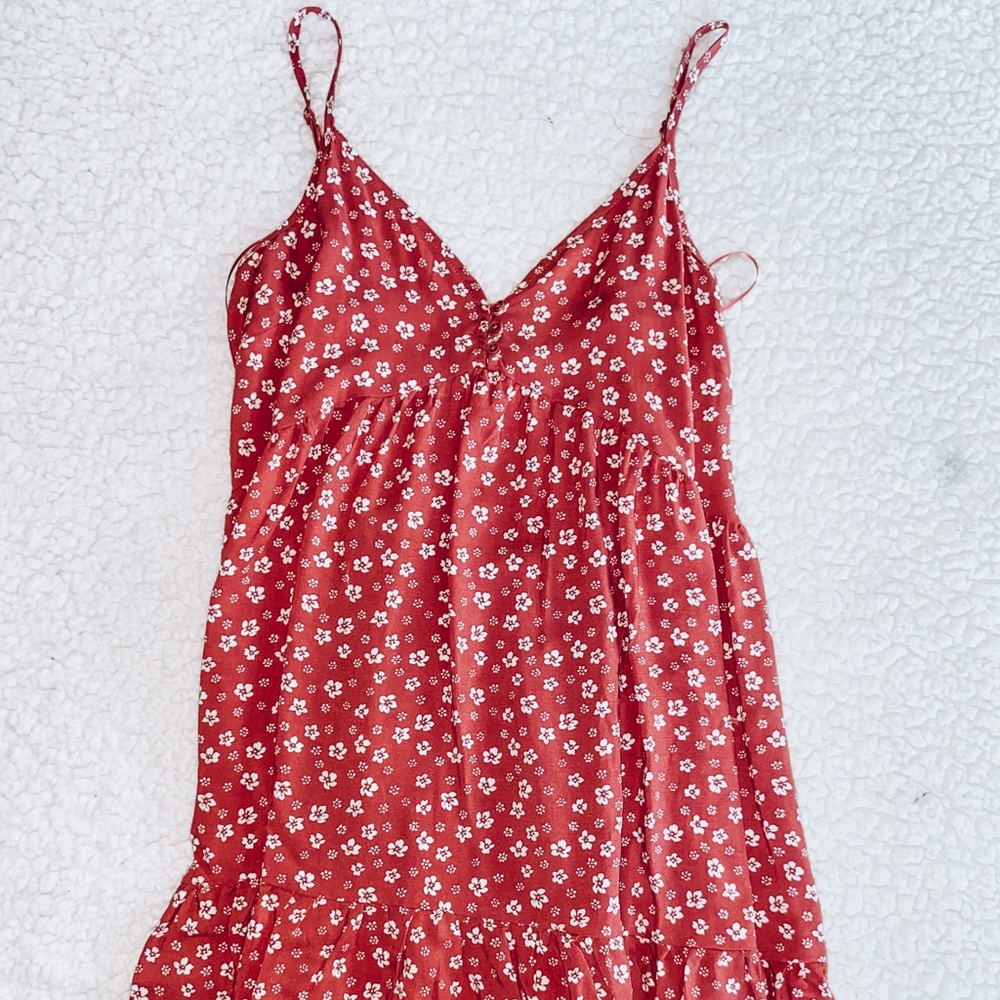 red floral la hearts/pacsun dress (medium)